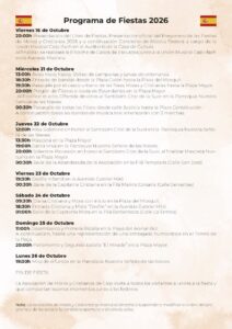 Programa de Fiestas de 2026